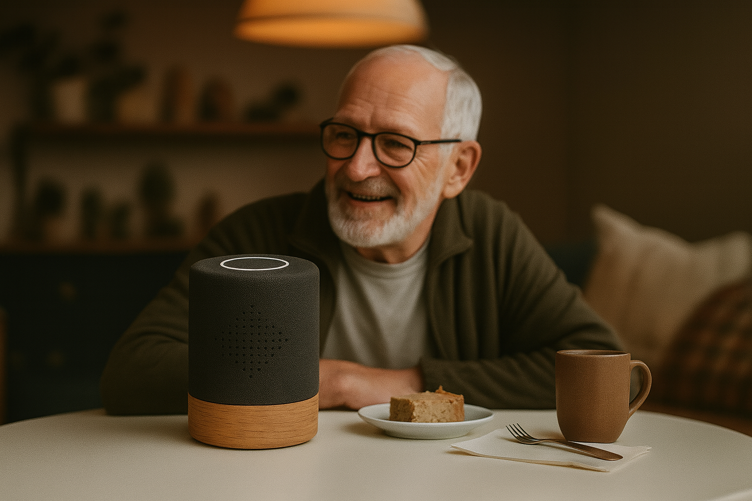 Bewohnerin interagiert mit Cognibox