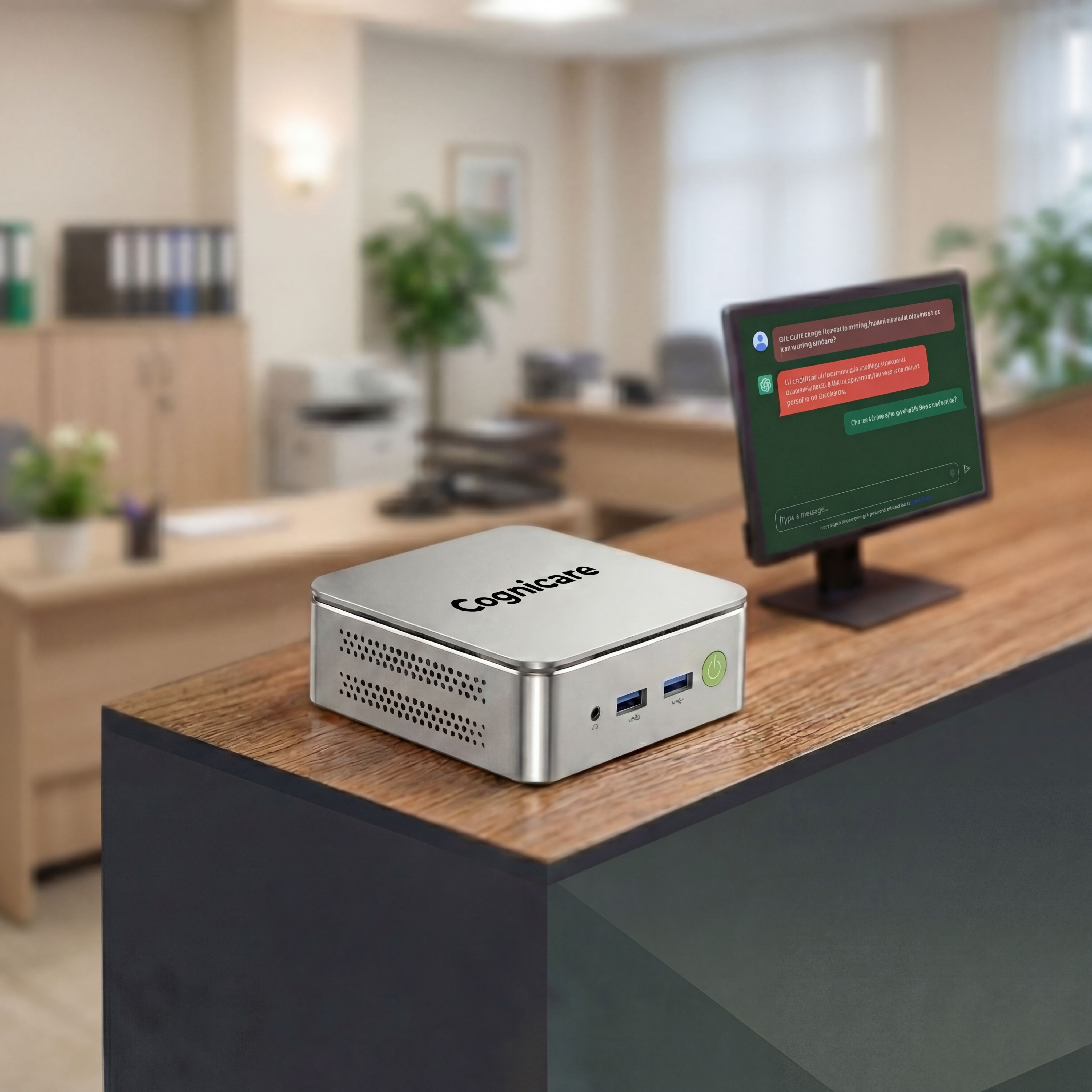 Cognicare KI-Box am Empfang